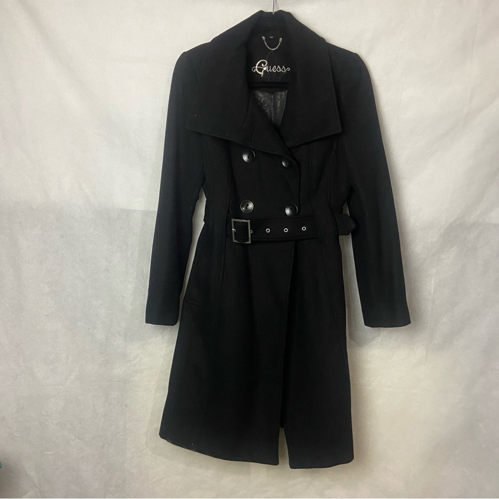 ♥️6 Hour SALE♥️ Guess Women's Elegant Black Trench Coat